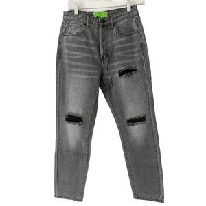 NWT Free People x Sandrine Rose Black Destroyed Rain Straight Leg Jeans Size 27